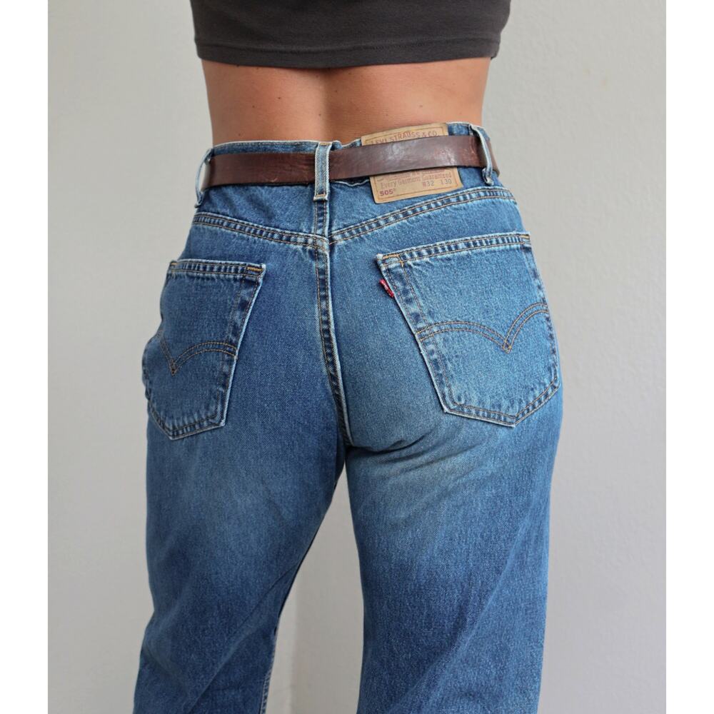 Early 2000's Vintage USA Made Levi's 505 Jeans ~ Women's XS SM ~ 30" 31" Waist - Picture 10 of 10